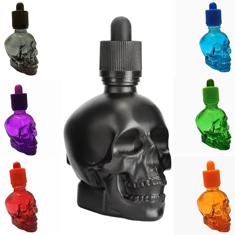 

7 Colors Glass Spray Bitter Dropper Bottle Scrub skull bitter bottle of bitter medicine dropper BITTER BOTTLE 30/60/120ml