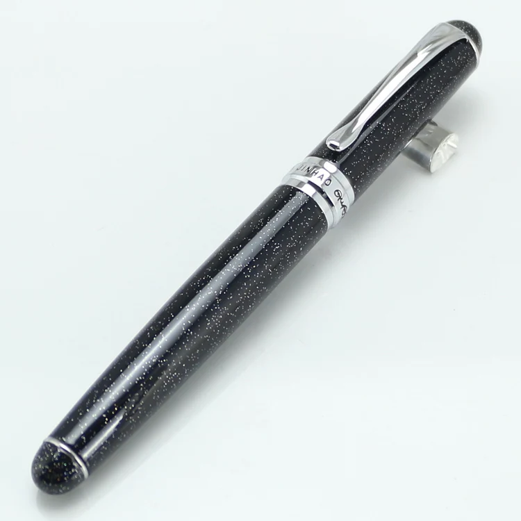 Черная фоторучка JINHAO 750 перьевая ручка с мерцающим песком канцелярские