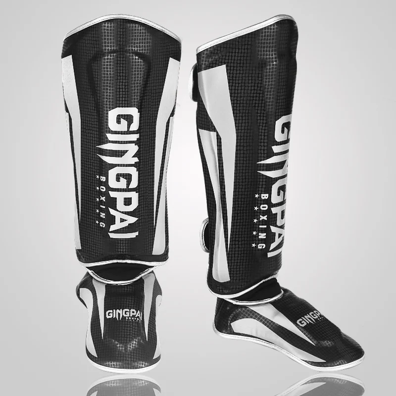GINGPAI Adult Muay Thai Boxing Shin guards MMA Taekwondo Ankle Support Martial Arts Kick Boxing