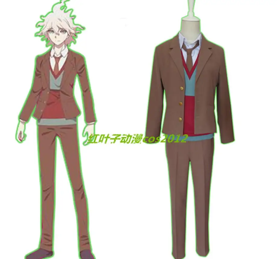 Размер костюма аниме данганронпа 3-конец косплея Komaeda Nagito Cos унисекс школьная
