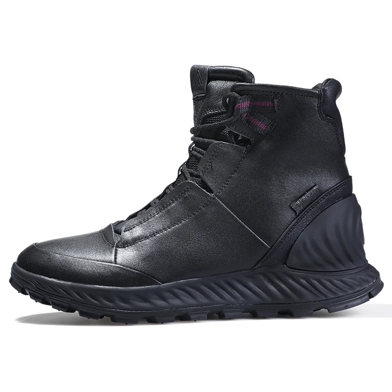 Мягкий амортизирующий светильник, походная обувь, нескользящая, износостойкая, тактические ботинки, для улицы, из натуральной кожи, водонепроницаемая, походная обувь - Цвет: Black