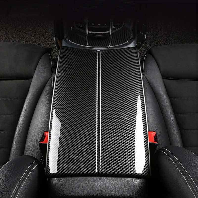 Accoudoir Central En Fibre De Carbone ABS Pour Mercedes Classe A W177 (2019 Et +) - Noir