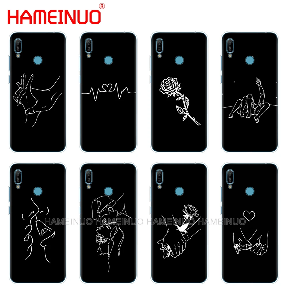 Силиконовый чехол для huawei Y5 Y6 Y7 Y9 PRO PRIME 2019 honor 8s 8a 20 LITE 10i view V20 Любовь Сердце цветок