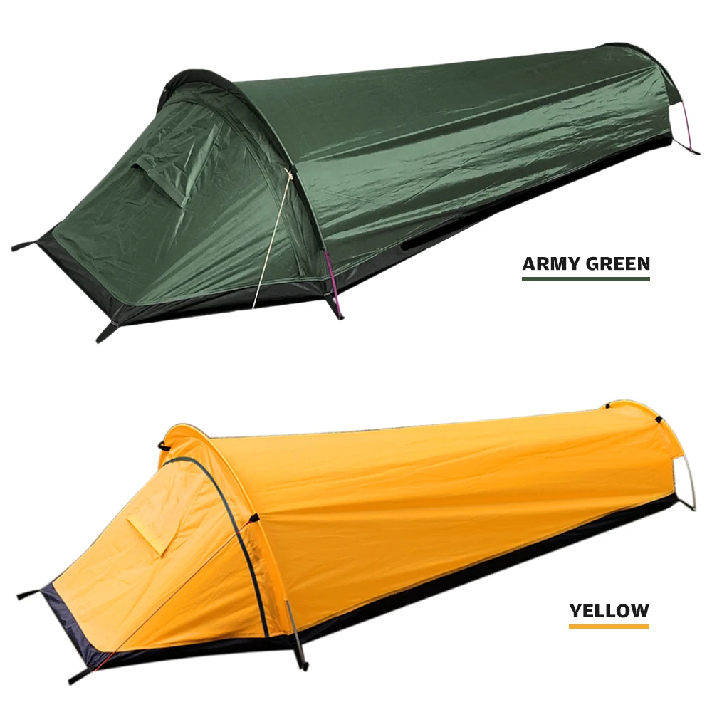Палатка для кемпинга палатка путешествий спальный мешок легкая одного человека |