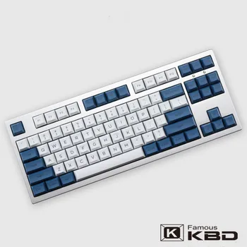

DSA mechanical keyboard PBT key cap 145 key dolch blue white blue yellow heat sublimation process ikbc