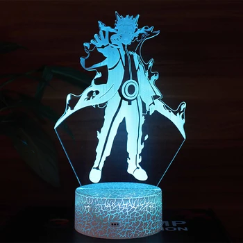 

Naruto Night Light 7 Color Changing Led Kids Bedside Sasuke Modelling Lighting Fixtures 3D Visual Anime USB Desk Lamp Home Decor