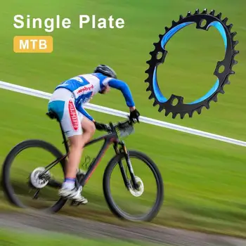 

Durable Single Plate Multi-function Dual Color Bicycle Round Narrow Chainring MTB 104BCD Tooth Single Plate Parts