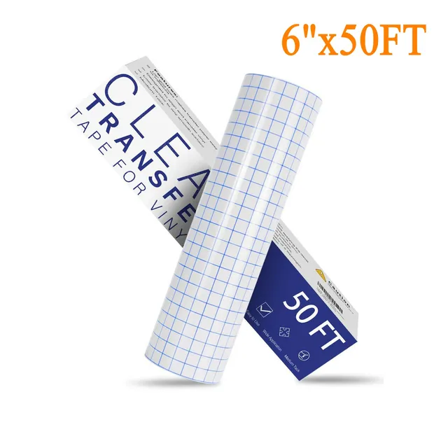 HTVRONT 15cmX1500cm Transfer Tape Paper Blue Alignment Grid Application Film for Cup Car DIY Cricut Craft Decal Adhesive Vinyl 2