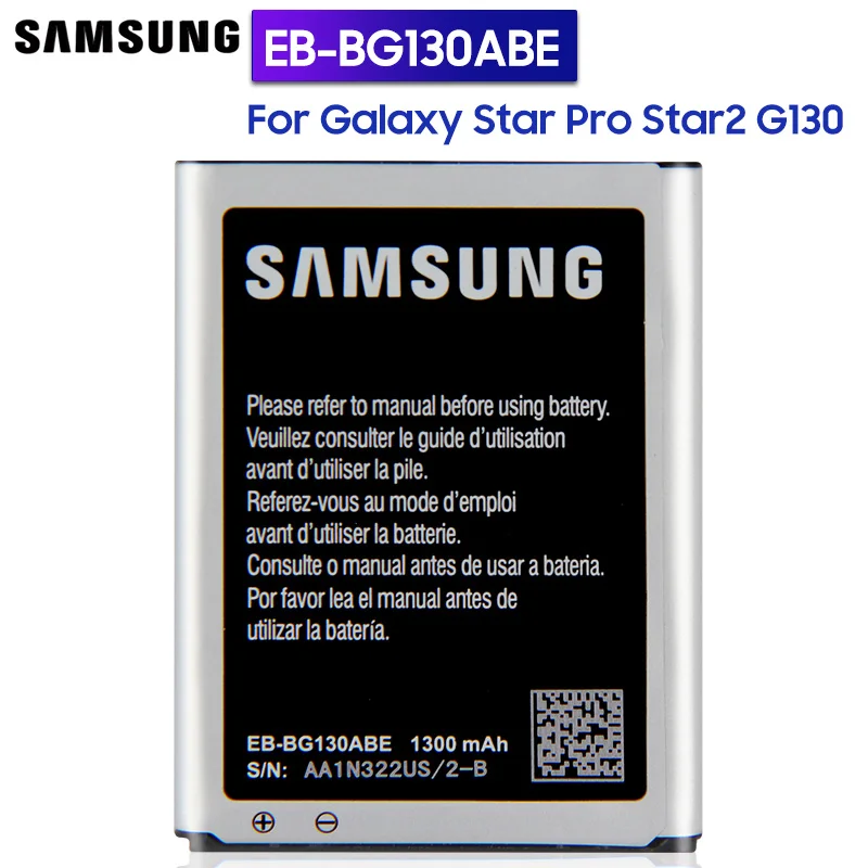 Оригинальный сменный аккумулятор Samsung EB-BG130ABE для Galaxy Star Pro 2 Star2 G130 аутентичный