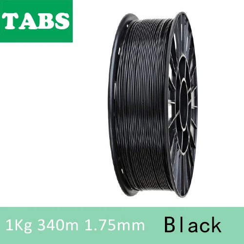 TABS(ABS PRO) BLACK Филаментная пластиковая пла! ABS! HIPS для 3D ручки или 3D принтера/ пластик YOUSU/много цветов 1,75 мм 170m340 м/из России - Цвет: TABS(ABS PRO) BLACK