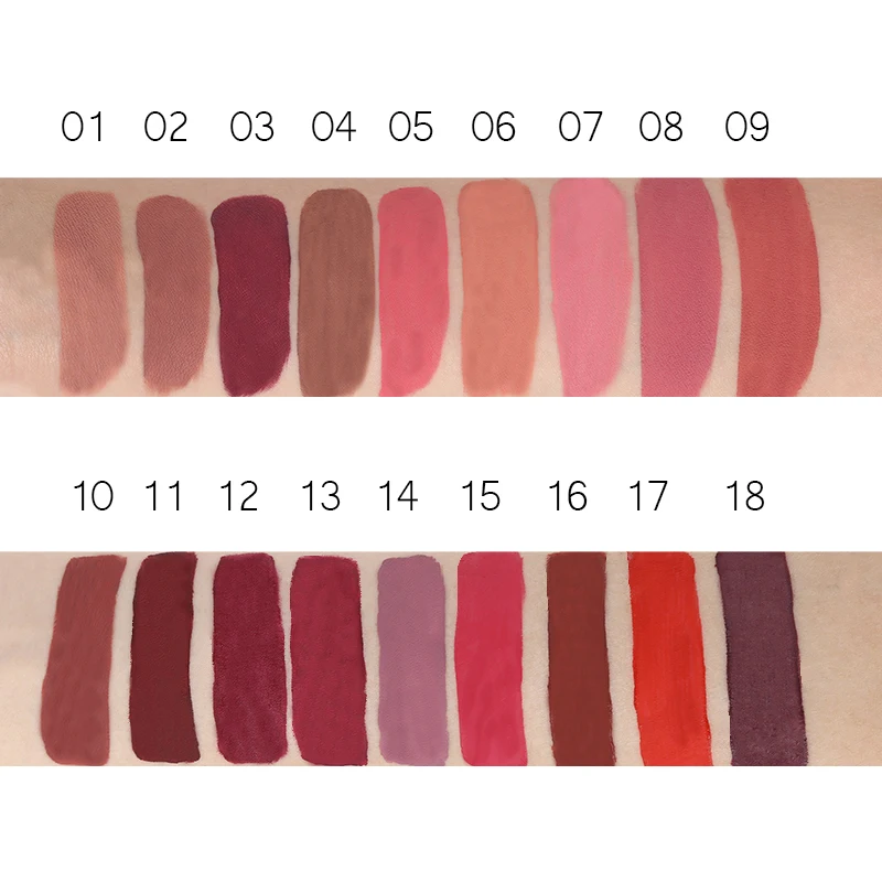 NICEFACE фирменный Стойкий матовый Жидкий блеск для губ 12 цветов + нюдовый карандаш