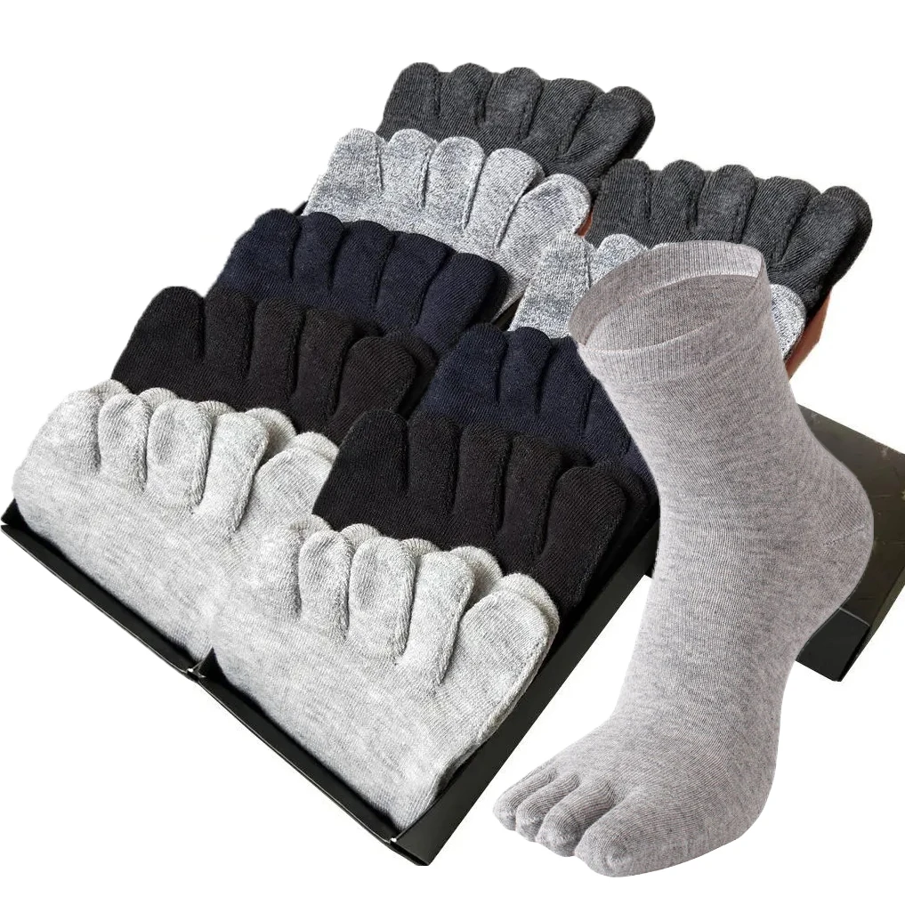 

20 Pieces=10 Pairs Men Business Five-Finger Socks Comfortable Breathable Split-Toe Socks Casual Women Cotton Socks Combination