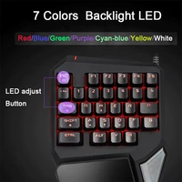 מחשב נייד מקלדת אחת יד Wired נייד מחשב גיימר מקלדת Pro Gaming Delux T9 לוח מקשים עם תאורה אחורית מיני קטנים עבור Macbook נייד PC (5)