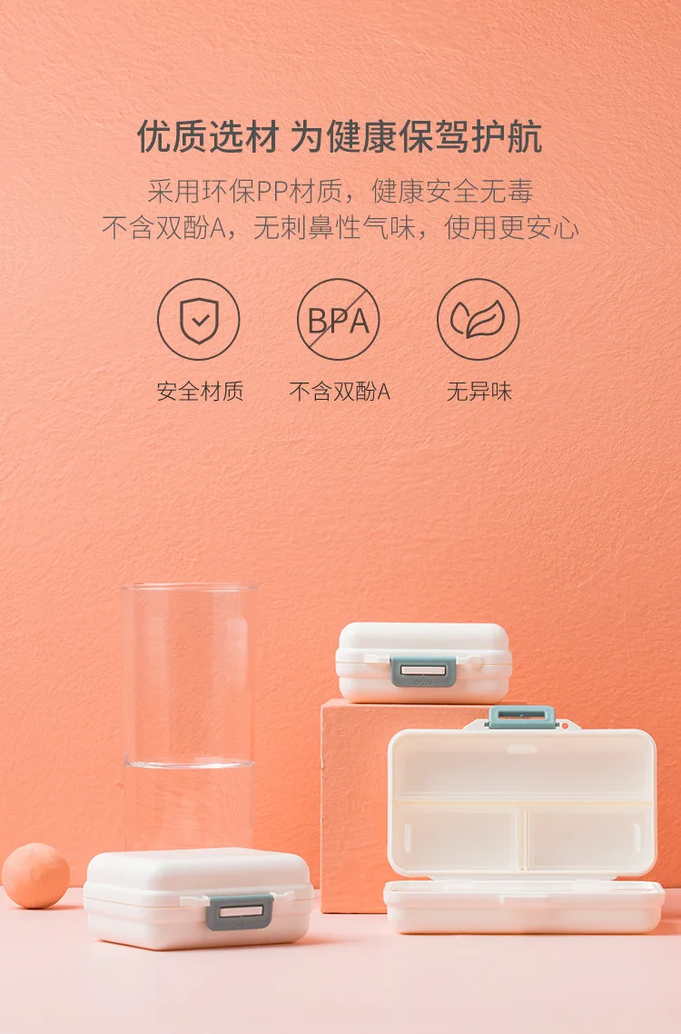 Xiaomi Jordan&Judy PP портативная маленькая коробка для таблеток герметичный комплект для упаковки мини коробка для таблеток 7 отсеков переносная коробка для лекарств