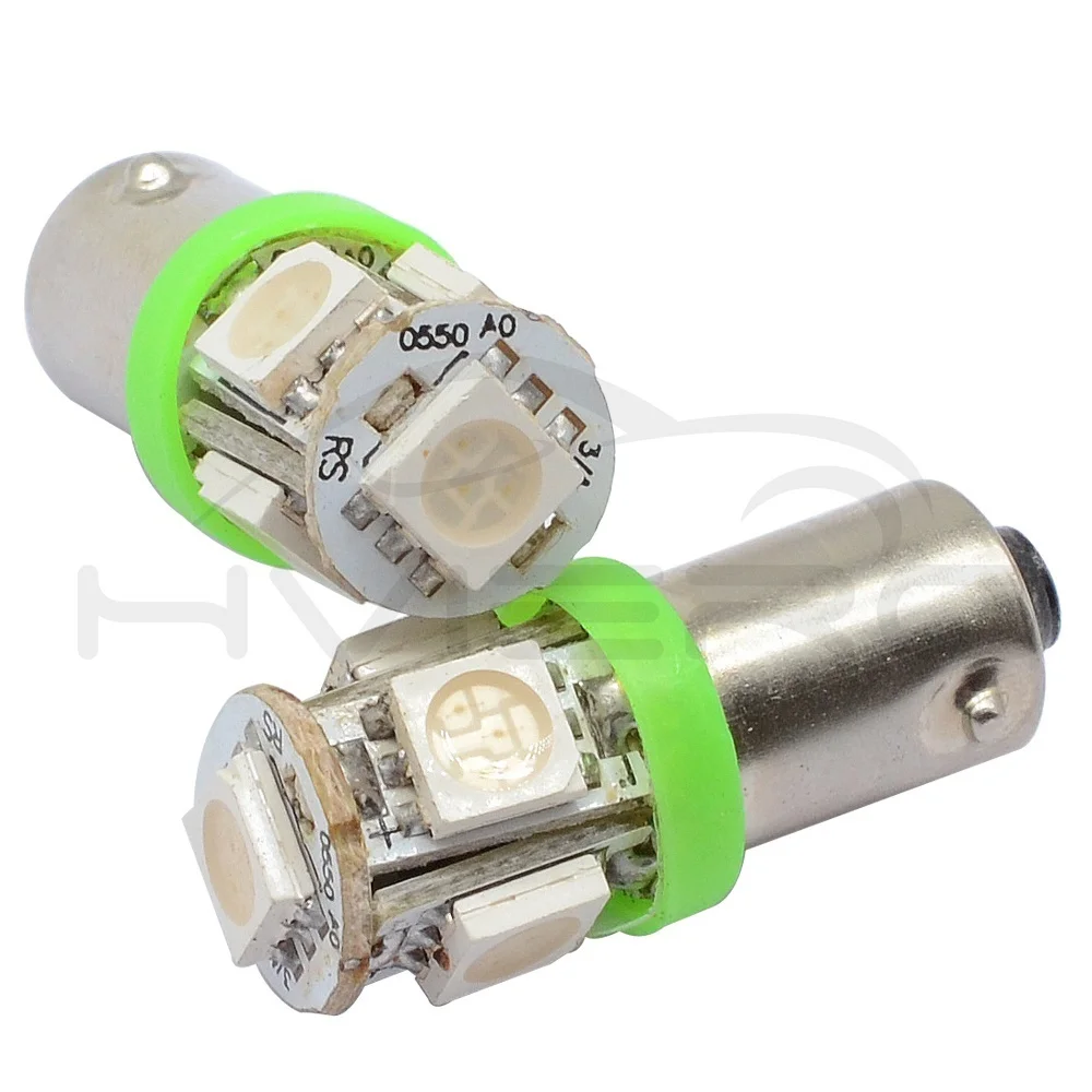 Hviero CAR Led Festoon Dome Door Lights Tail Light Wedge Lamp 5050 5SMD BA9S White Green Blue Yellow T4W Turk Bulb Car Marker Light