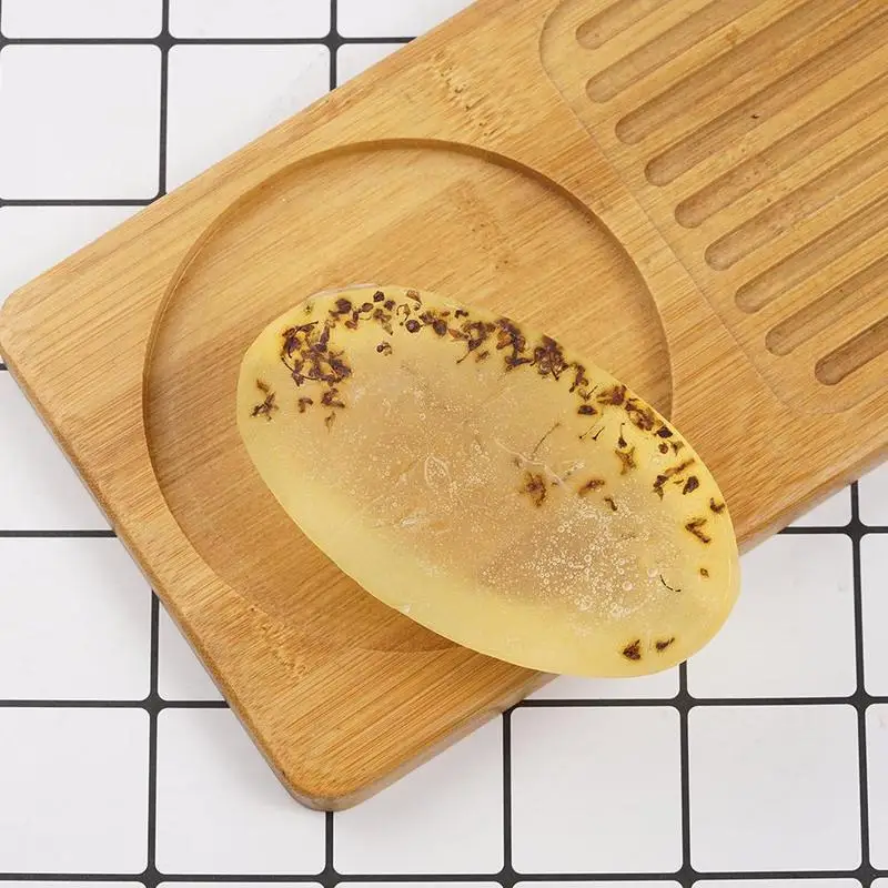 Osmanthus мыло ручной работы лепестки цветов Эфирное Отбеливающее масло очистка и увлажнение кожи Мыло Уход За глубокой кожей лица Soa Z2H3