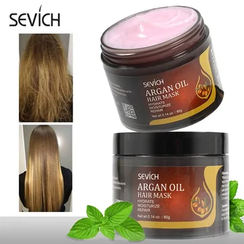 

Sevich Argan Oil Hair Treatment Mask Keratin for Hair Scalp Repair Damaged Hair Root Moisturize Nutrition Conditioner Hair care