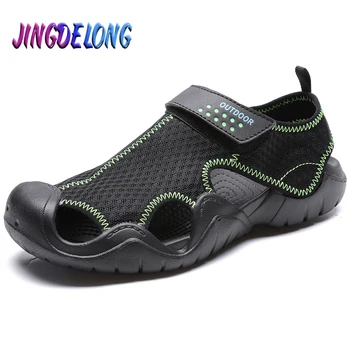 

Brand New Mens Gladiator Sandals Summer Breathable Mesh Mens Sandals Outdoor Comfortable Mens Beach Sandals Male Water Shoes 48