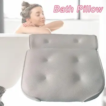 

SPA Bath Cushion Pillow Soft Thickened Headrest Bathtub Pillows With Backrest Suction Cup Neck Cushion Bathroom Accessories