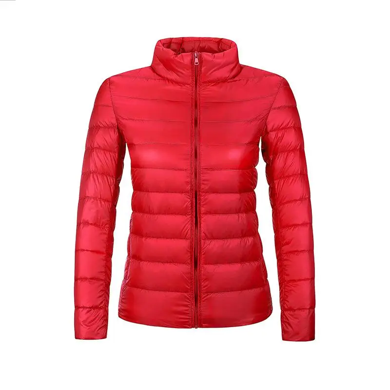 Женская зимняя куртка на утином пуху, черный женский тонкий пуховик, уличное утепленное пальто, теплое мягкое легкое пальто, большой размер 3XL - Цвет: Colour 5