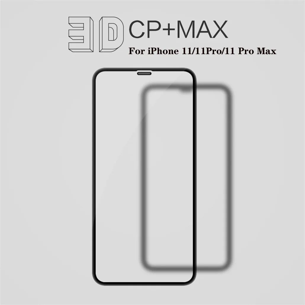 Для iPhone 11 11 Pro Max(5,8/6,1/6,5) закаленное Стекло полный охват Экран протектор Nillkin 3D CP+ Max Стекло пленка для iPhone11