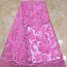 Новейшая нигерийская бархатная кружевная ткань с цветными блестками африканская кружевная ткань мягкая эластичная бархатная кружевная ткань для ганского свадебного платья
