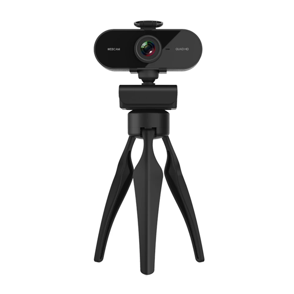 Webcam com Microfone Livre com Tripé de Cobertura de Privacidade para Computador Embutido Driver Câmera Web pc Smart tv 4mp 2k hd Usb 9 usb driver câmera web livre com tripé