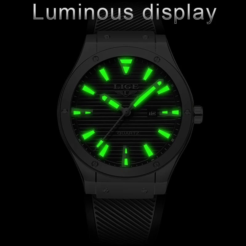 LIGE новые роскошные часы для мужчин s Топ бренд спортивные часы для мужчин повседневные модные водонепроницаемые кварцевые наручные часы Relogio Masculino