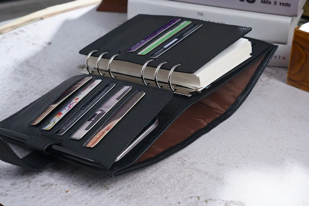 Yiwi кольца из натуральной кожи, персональный ноутбук, органайзер, дневник из воловьей кожи