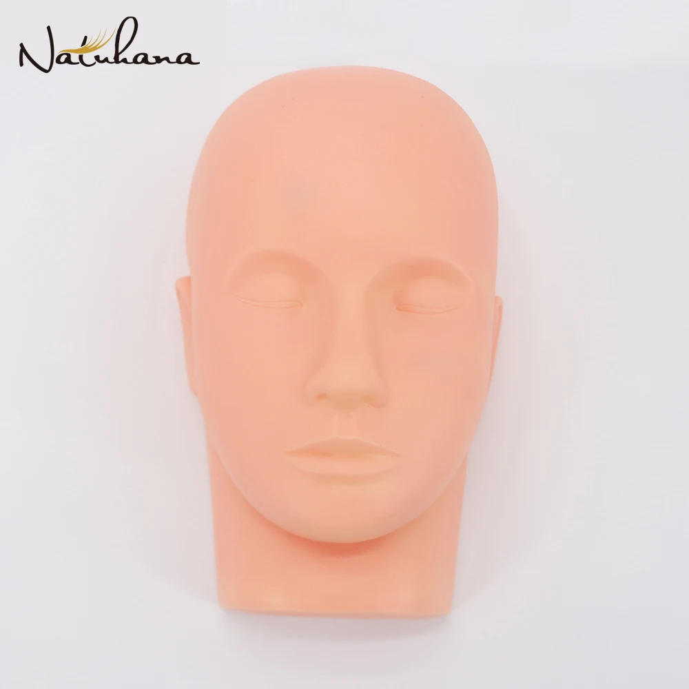 NATUHANA Mannequin Head Flat Eye Facial Eyelash Extension Practice Cosmetic Model Professional Training Heads Makeup Tool NATUHANA Mannequin Head Flat Eye Facial Eyelash Extension Practice Cosmetic Model Professional Training Heads Makeup Tool