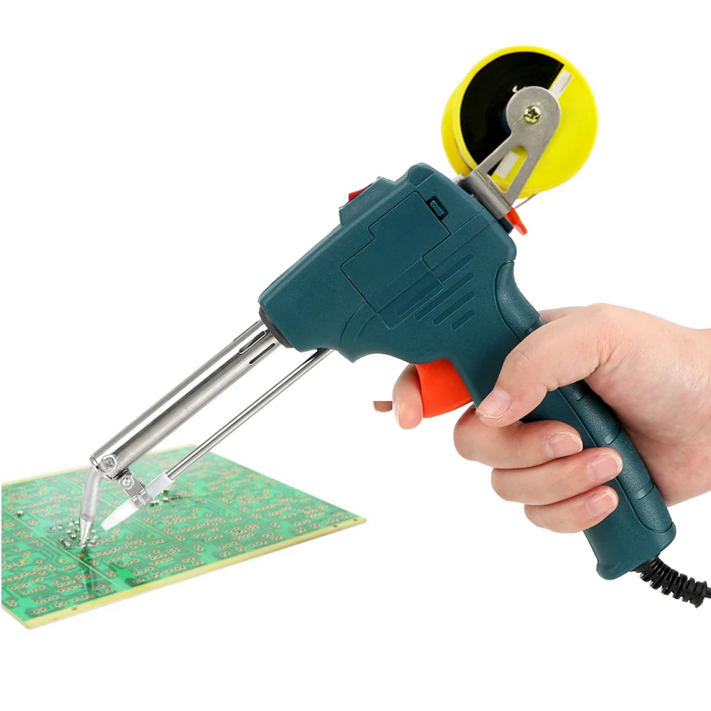 

DIYWORK 110V/220V 60W Tin Soldering Iron Electric Soldering Iron Pump Welding Tool Automatic Send Tin Gun EU/US Plug Handheld
