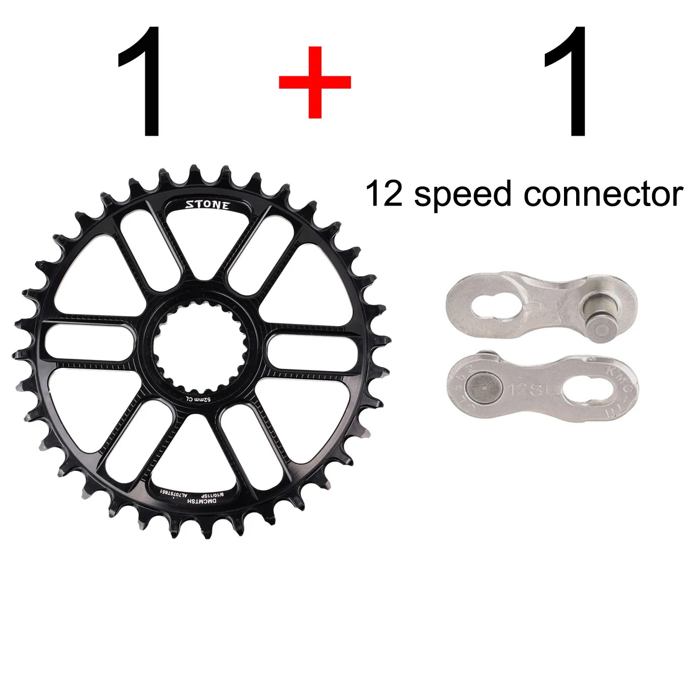 Камень передняя Звездочка для детей возрастом от 12S Shimano M9100 M8100 M7100 Круглый 30T 32 34 36 38T 12 Скоростей прямое Крепление звездочка цепной передачи MT 900 9100 8100 7100 - Цвет: 32T and12s connector