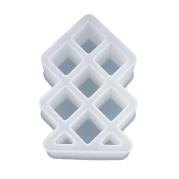 

DIY Crystal Epoxy Resin Mold 7 Grids Square Lipstick Storage Box Silicone Mould