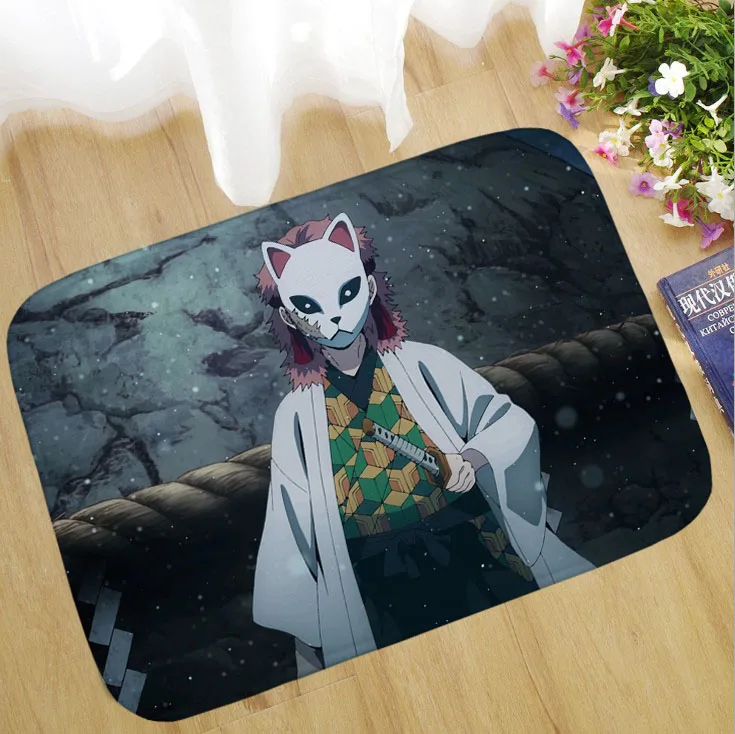 Kimetsu No Yaiba плюшевые ковровые покрытия мультфильм ковер с аниме ковер водонепроницаемый нескользящий Санта Клаус дерево олень подарок для детей Прямая поставка