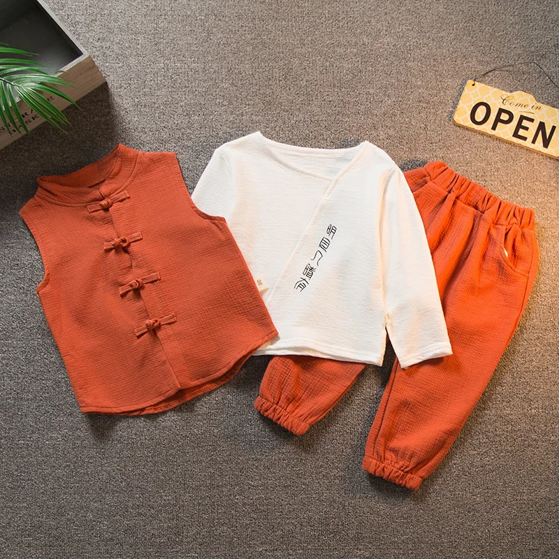 

2019 New Style Spring Casual Chinese-style BOY'S New Style CHILDREN'S Clothes Three-piece Set-