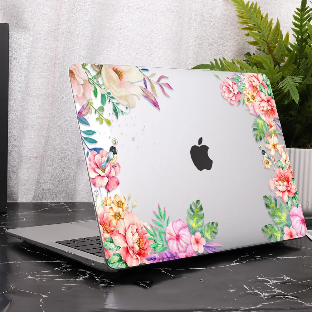 Чехол для ноутбука Redlai Flowers для MacBook Air Pro retina 11 12 13 15 16 дюймов Чехол A2141 A2159 A1932 пластиковый жесткий чехол в виде ракушки
