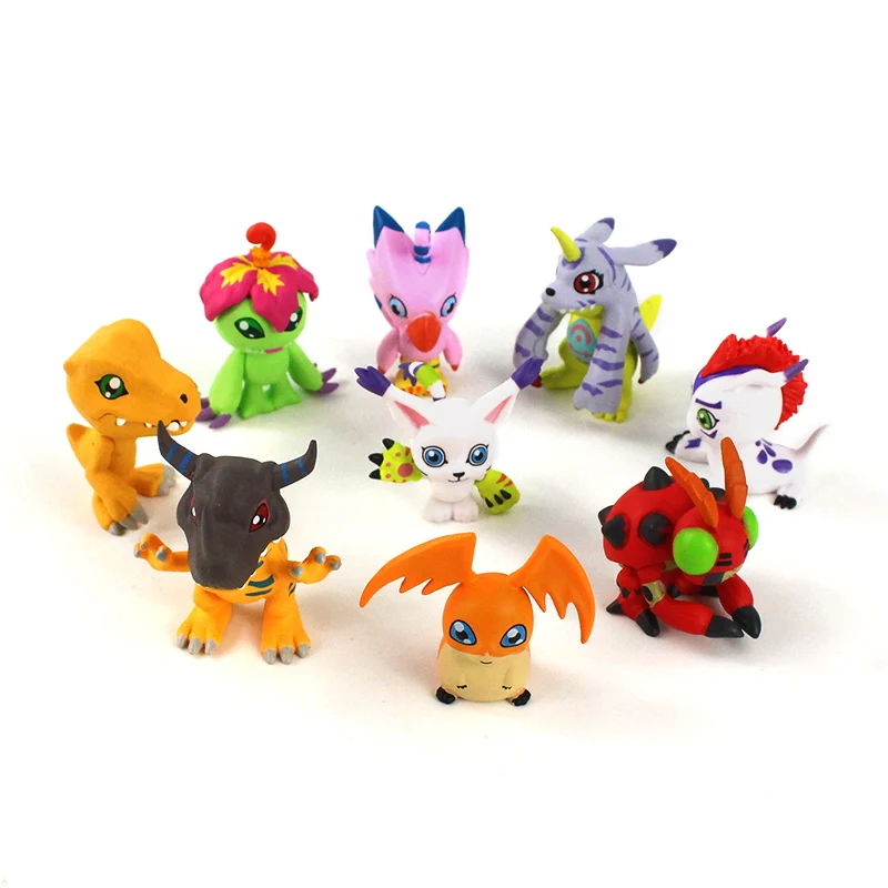3 5-5 см 9 шт./компл. фигурки приключений Digimon Piyomon Palmon Tentomon graymon Agumon Gabumon Patamon Tailmon Gomamon