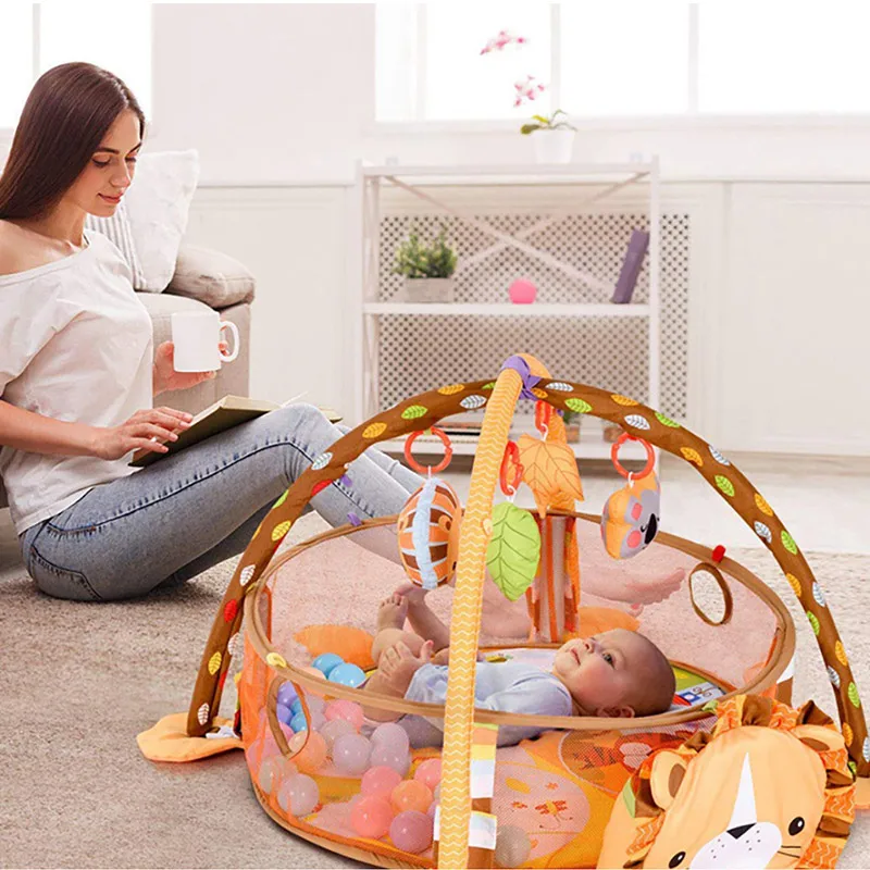 IMBABY детский коврик для занятий спортом три в одном с шаровой стойка фитнеса