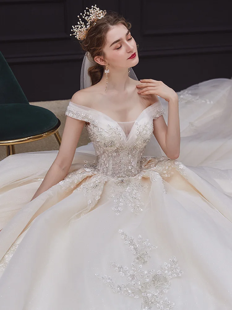 Casamento Maria Wedding Dress Luxury Beading Wedding Dress With - Main Image