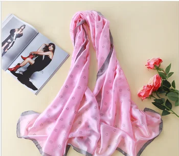 

Foreign trade popular scarves women's classic small Camellia scarves new silk sunscreen shawl tourism photography beach towel