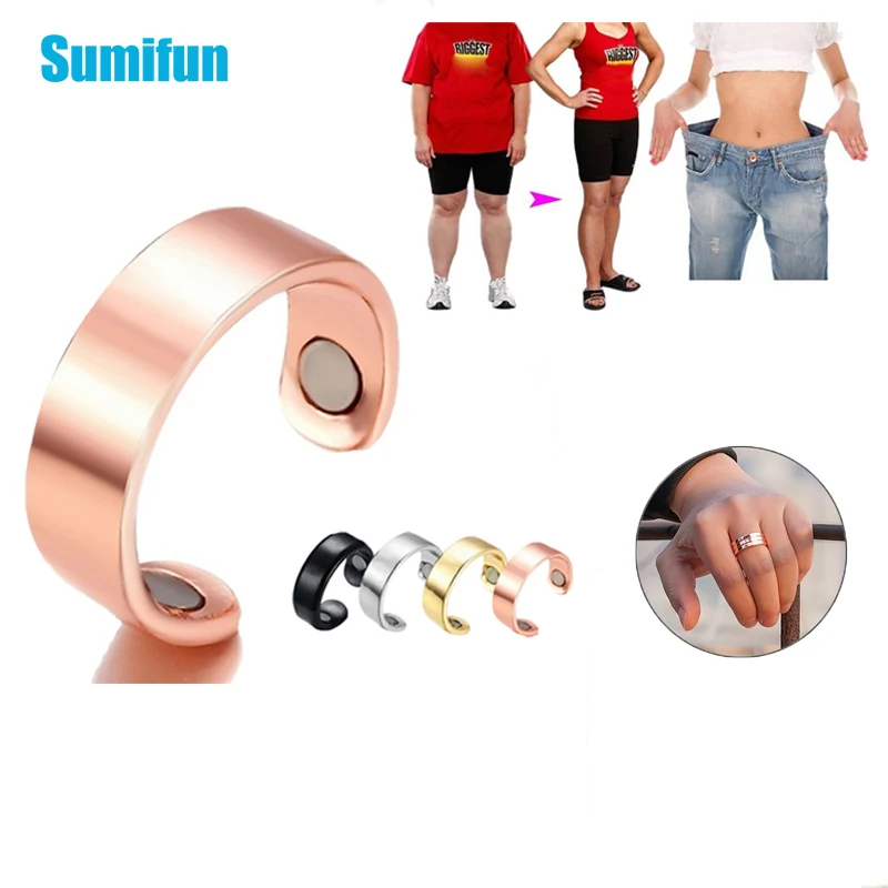 

Sumifun Magnetic Therapy Weight Loss Ring Slimming Burning Fat Magnetic Slimming Rings Slimming Body Finger Ring HealthCare Tool