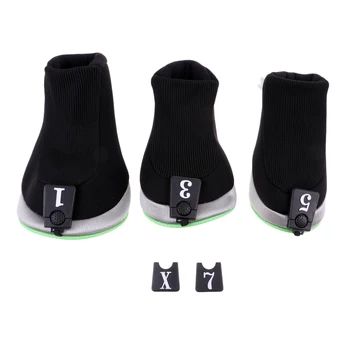 

3Pcs/Set Golf Club Head Cover Protective Wood Headcover Replacement Golf Head Covers Case Perfect Tool for Golf Clubs