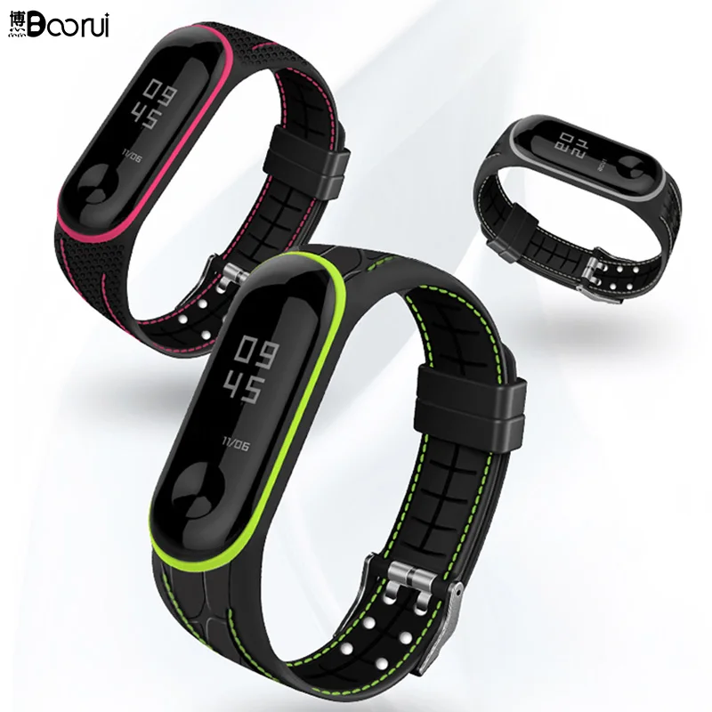 BOORUI Newest 2020 Soft rubber strap for xiaomi mi band 3 4 Smart
accessories for Xiaomi mi band 3 4 strap with varied colors