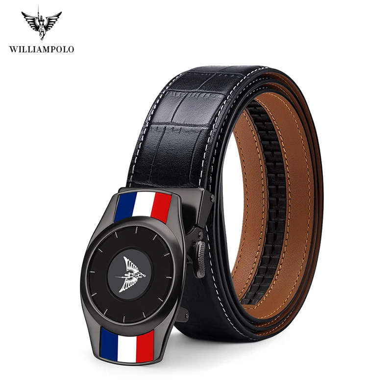 2021 new fashion belt men's leather automatic buckle business high-end brand young and middle-aged pure pants | Аксессуары для