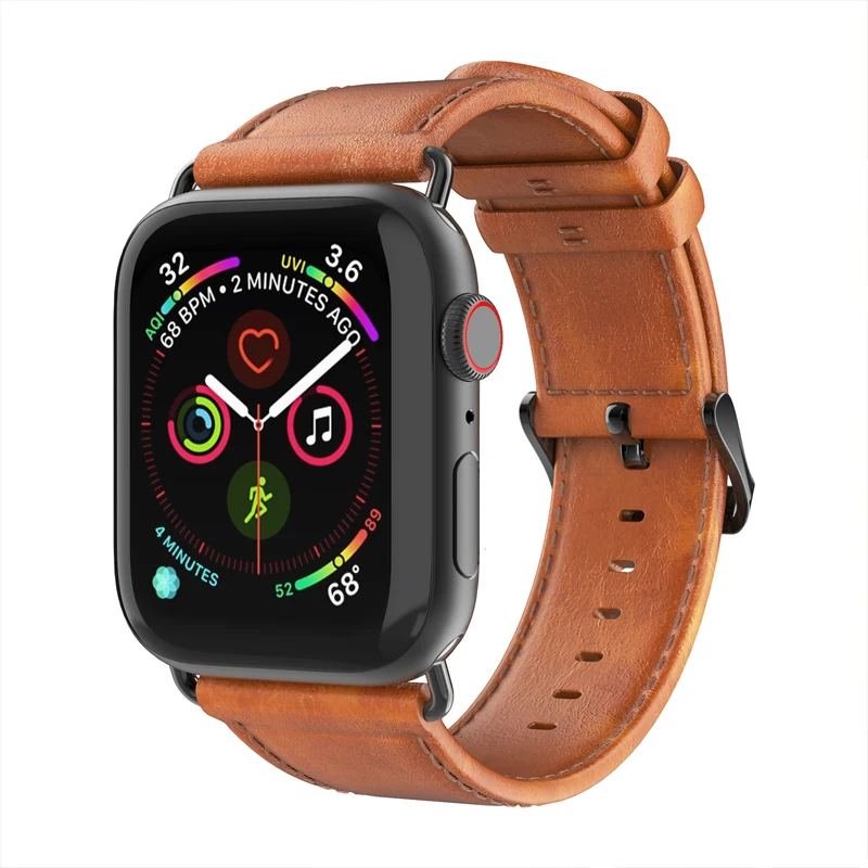 Ремешок для Apple watch 44 мм 40 мм correa iwatch series 5 4 3 2 высококачественный кожаный ремешок 42 мм 38 мм аксессуары для Apple watch