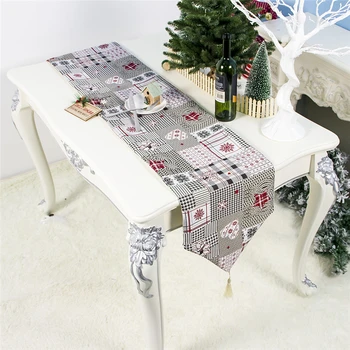 

New Year 2020 2019 Christmas Table Cloth Ornaments Noel Dinner Party Decor Natal Snowffake Tablecloth Decoration Christmas Table