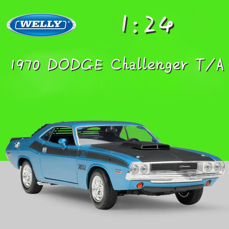 Модель автомобиля WELLY под давлением 1:24 DODGE Challenger T/A Масштаб 1970 металлическая