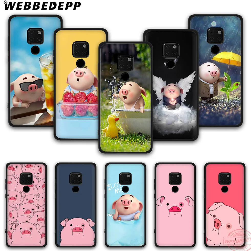 WEBBEDEPP Cute cartoon pig TPU Phone Case for Mate 10 20 30 Pro Lite Nova 2i 3i 3 4 5i 2 5 |