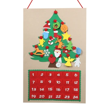 

WSFS Hot Christmas Tree Felt Advent Calendar Countdown To Christmas Homemade Advent Calendar Party Decoration
