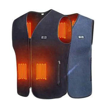 

Intelligent Dual Control 6 Areas Heated Vest USB Electric Heating Sleevless Jacket Winter Warmer Heating Vest For Men Women
